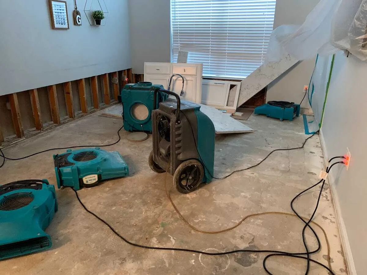 Dehumidifier in flood-cut room for Water Extraction & Removal in Oviedo